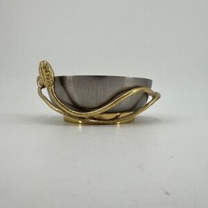 Michael Aram Serpent Metal Trinket Tray Gold Snake Stainless Steel Catchall Bowl
